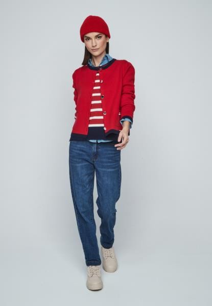 Casaco estilo Chanel — vermelho — fotografia 4