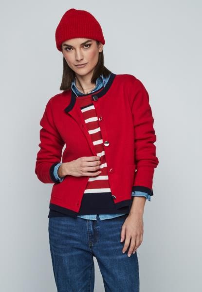 Casaco estilo Chanel — vermelho — fotografia 5
