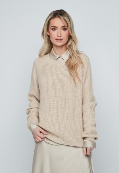 Camisola com botões — bege