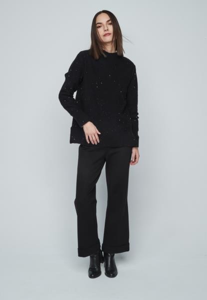 Camisola com lantejoulas — preto — fotografia 3