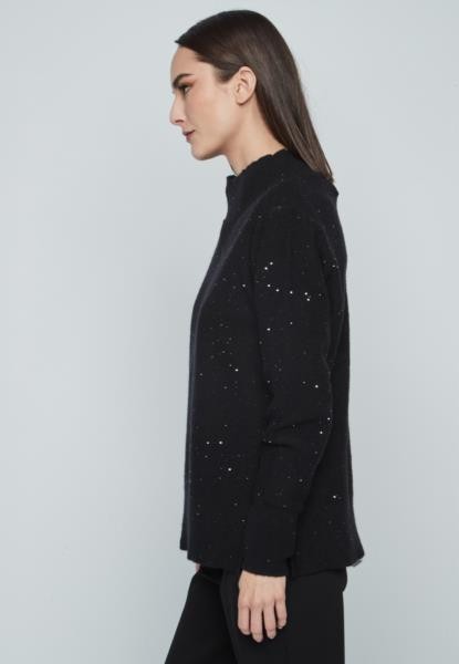 Camisola com lantejoulas — preto — fotografia 4