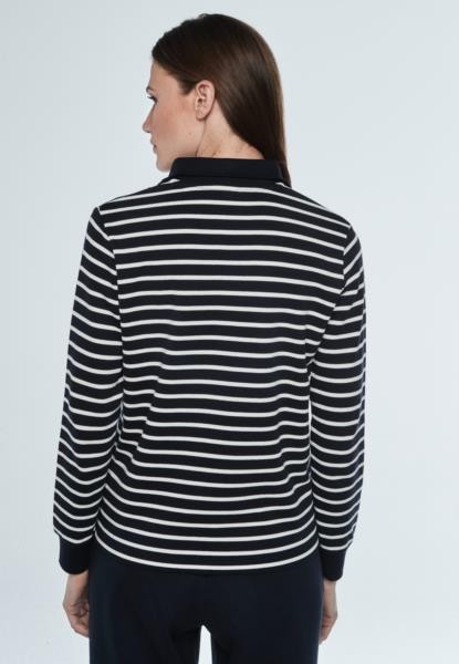 Sweatshirt com fecho — azul-marinho — fotografia 5