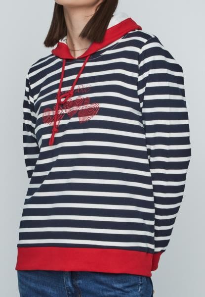 Sweatshirt às riscas — azul-marinho — fotografia 3