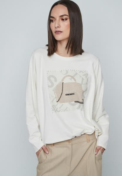 Sweatshirt com bolso — branco