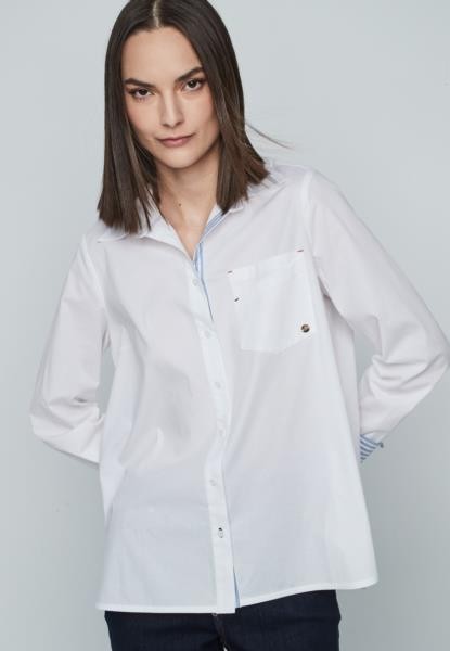 Blusa com contrastes — branco
