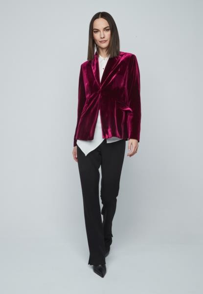 Blazer em veludo — bordô