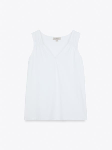 T-shirt com elásticos — branco — fotografia 5