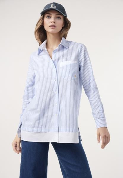 Blusa de riscas azuis — azul