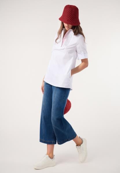 Blusa com pregas — branco — fotografia 4