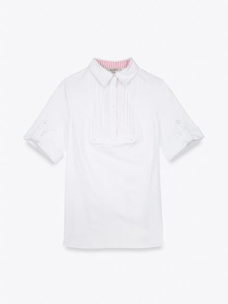 Blusa com pregas — branco — fotografia 5