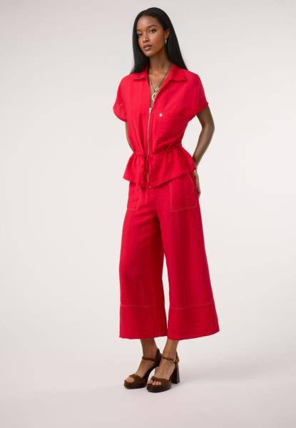 Blusa com fecho — vermelho — fotografia 4