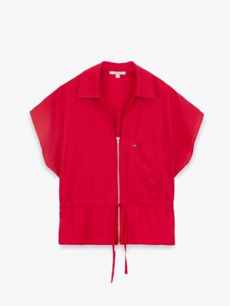 Blusa com fecho — vermelho — fotografia 5