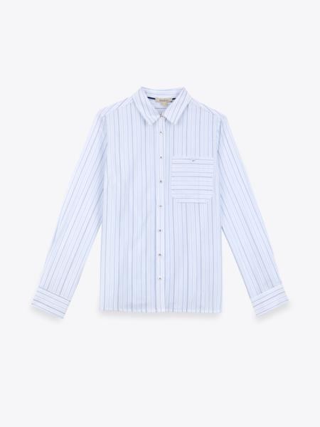Camisa às riscas de estilo náutico — azul-marinho — fotografia 5