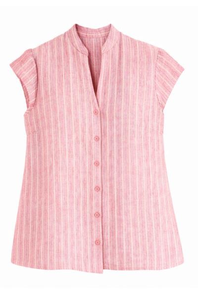 Camisa de riscas bicolores — rosa
