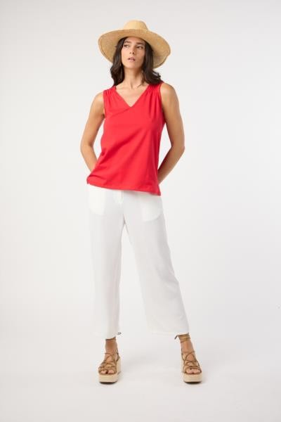 Calças culotte básicas — branco