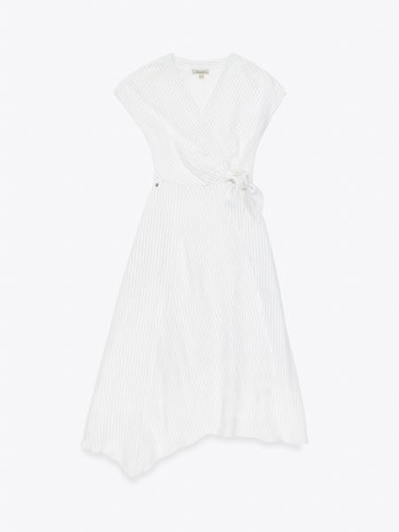 Vestido às riscas — branco — fotografia 4