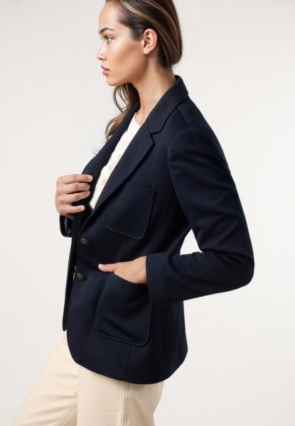 Blazer piqué básica AZUL MARINO — fotografia 3