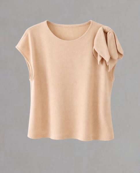 Camiseta Nicky BEIGE — fotografia 4