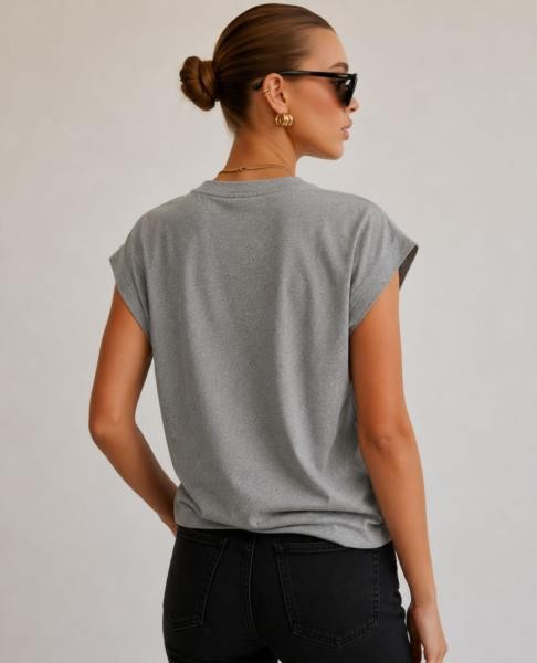 Camiseta Ula GRIS VIGORE — fotografia 5