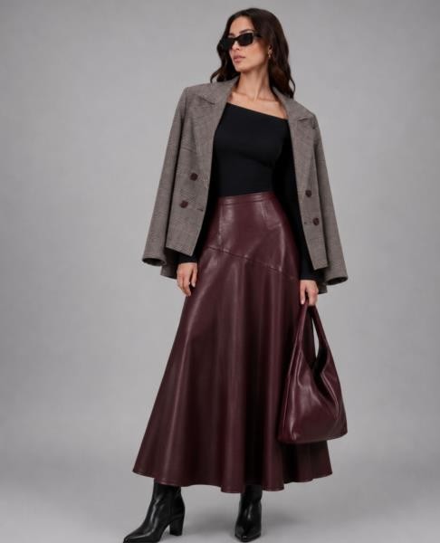 Falda Sienna GRANATE