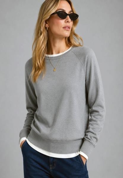 Jersey liso contrastes essential GRIS VIGORE