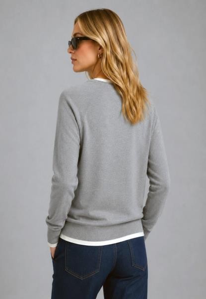 Jersey liso contrastes essential GRIS VIGORE — fotografia 3