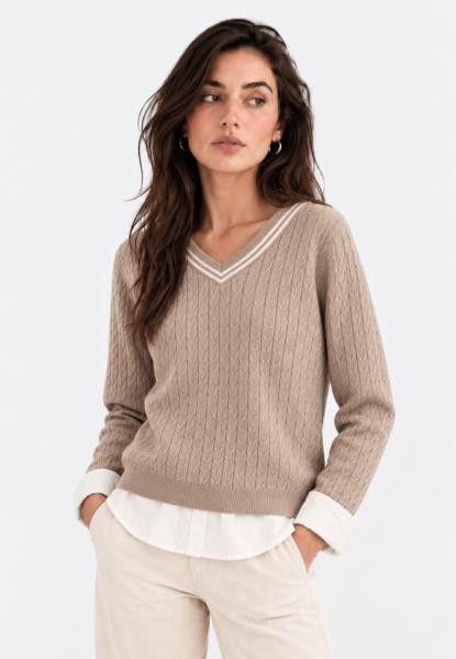 Jersey combinado BEIGE