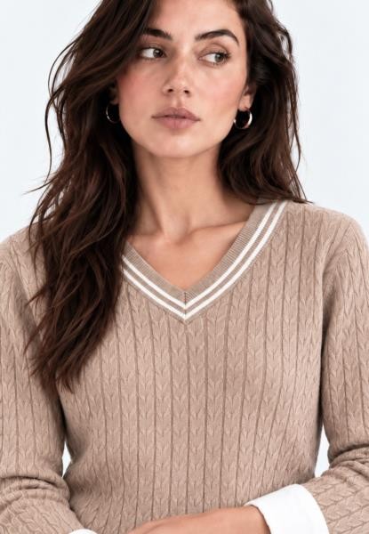 Jersey combinado BEIGE — fotografia 5