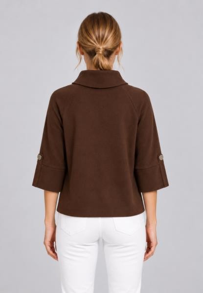 Jersey poncho MARRON — fotografia 3