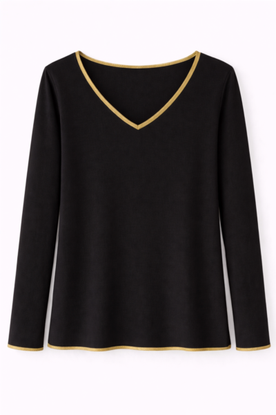 Camiseta cinta oro NEGRO — fotografia 5