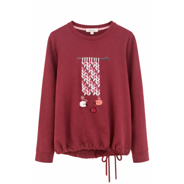 Sudadera ovejas GRANATE — fotografia 5