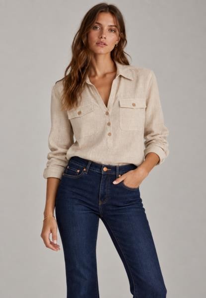 Camisa linen BEIGE