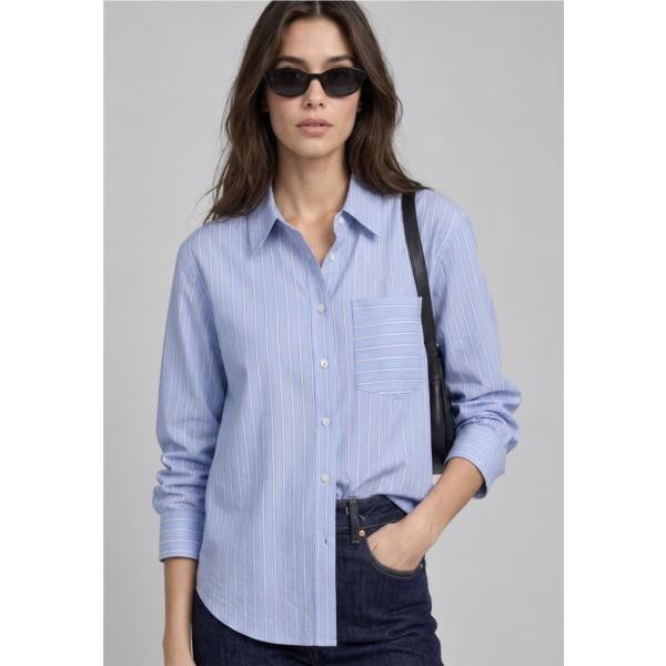 Camisa basica AZUL — fotografia 5