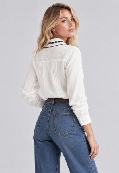Blusa bordados BLANCO — fotografia 3