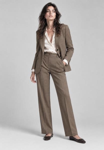 Pantalón traje camel CAMEL