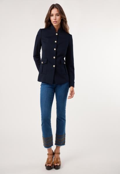 Chaqueta botones oro AZUL MARINO — fotografia 4