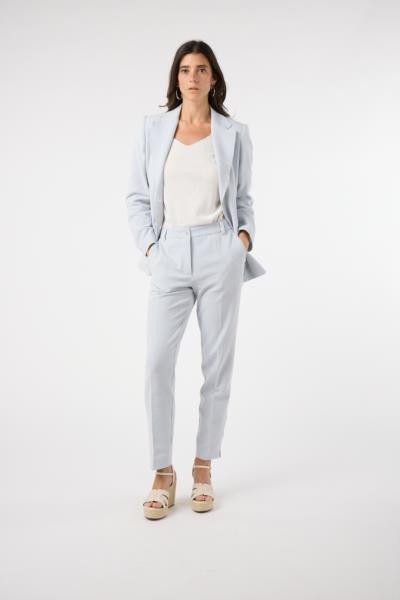 Blazer rayas seersucker. Traje AZUL