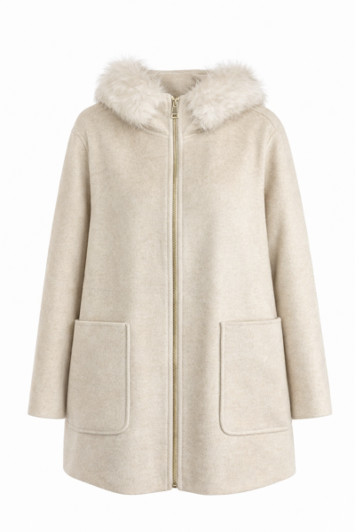 Abrigo cremallera BEIGE
