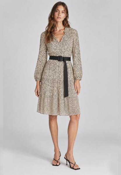 Vestido mancha BEIGE