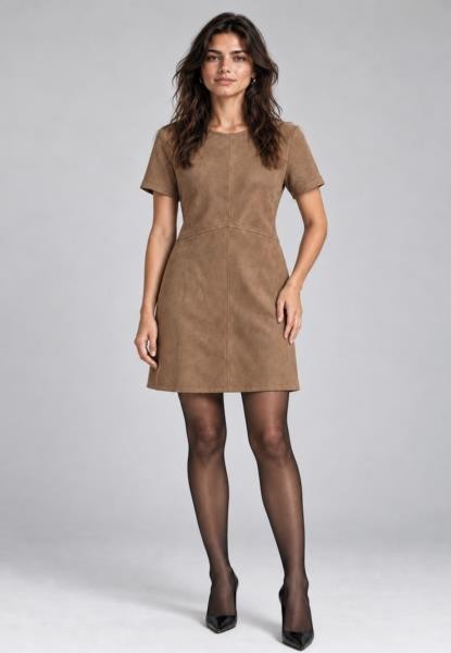 Vestido antelina MARRON