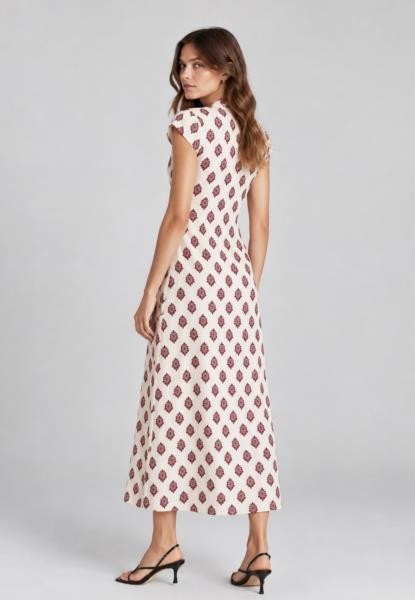 Vestido estampado flor CRUDO — fotografia 3